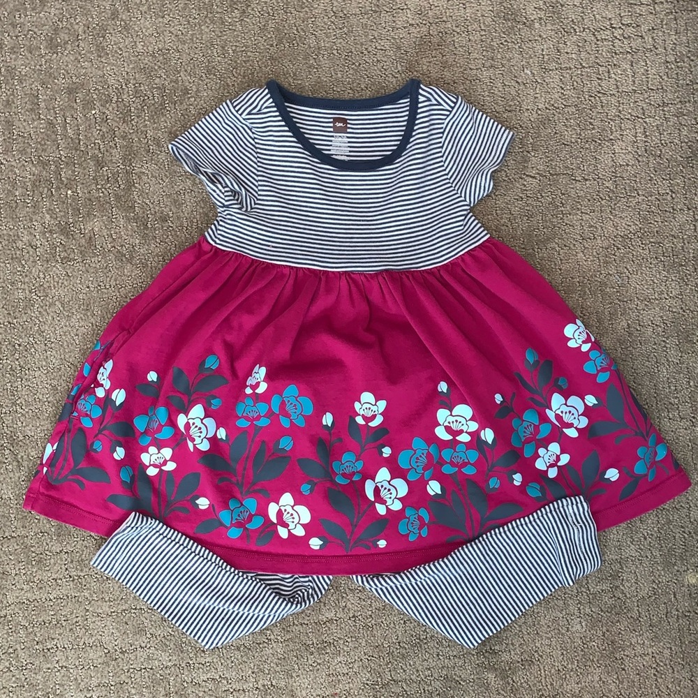 Blue flower Tea Collection dress & pants